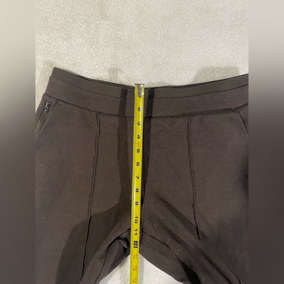 Athleta Pants Womens M Petite Brown Venice Heathered Pintuck Equestrian Athletic - Picture 11 of 12